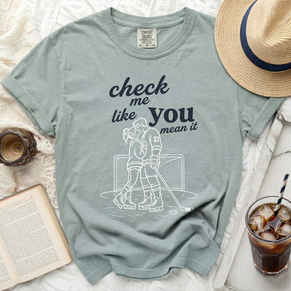 Check Me Like You Mean It Tee in Bay