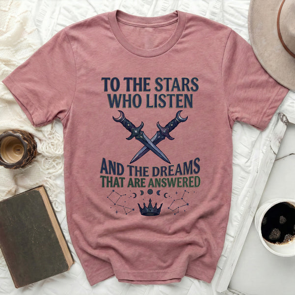 Daggers & Dreams Tee in Heather Mauve