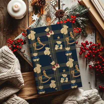 Adorable Teddy Bears and Stars Festive Notebook