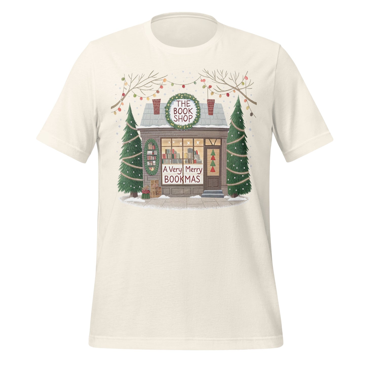 The Bookshop A Very Merry Bookmas Festive Holiday Tee