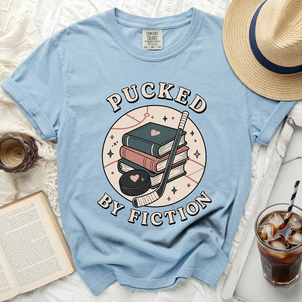 Pucked By Fiction Hockey Tee in Chambray