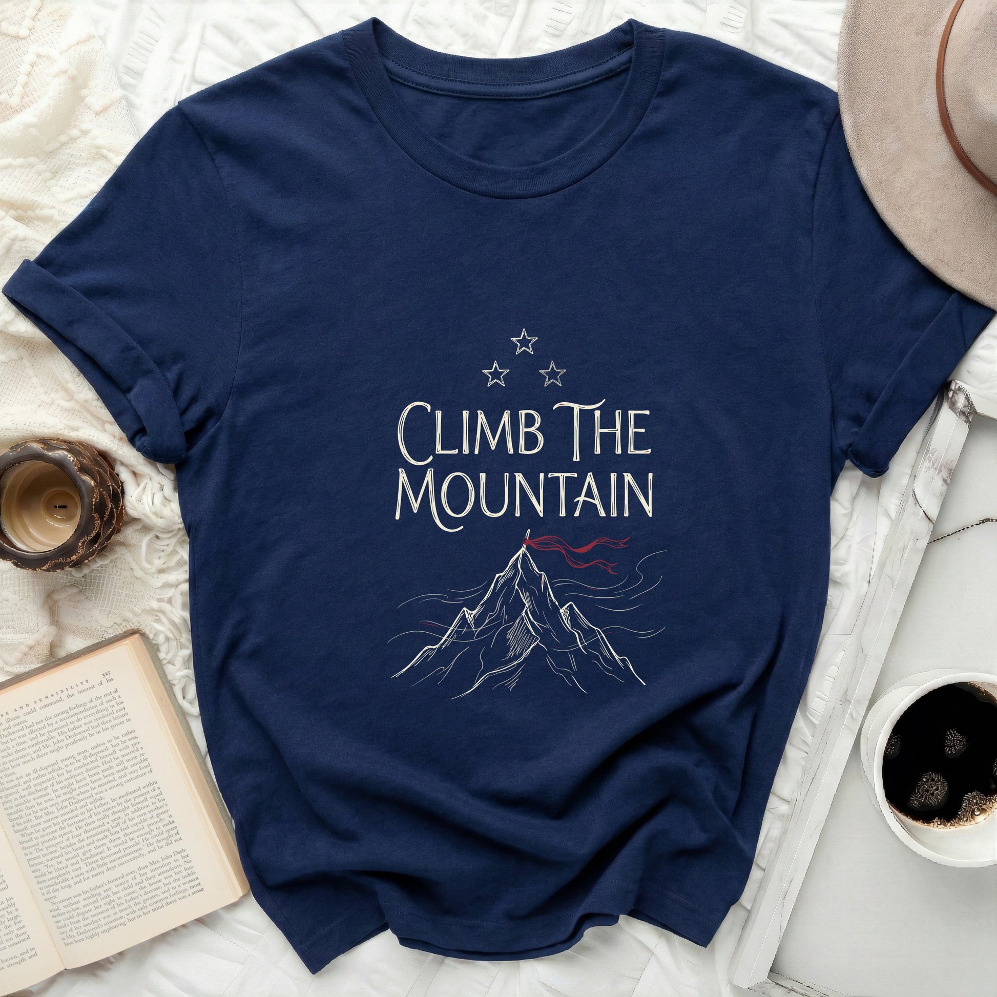 Climb The Mountain Inspirational Adventure Graphic Tee product type
Climb Mountain
Inspirational Tee
Graphic T-Shirt
Adventure Top
Outdoor Apparel
Motivational Shirt
Mountain Design
Star Graphic
Navy Blue Tee
Dark Blue Top
Nature Lover
Goal Achiever
Journey Theme
Peak Seeker
Summit Conqueror
Casual Clothing
Printed Design
Unique T-Shirt
Red Flag Mountain
Aspiration Shirt