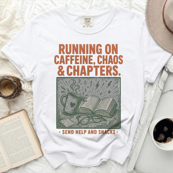 Running on Chapters Tee in White