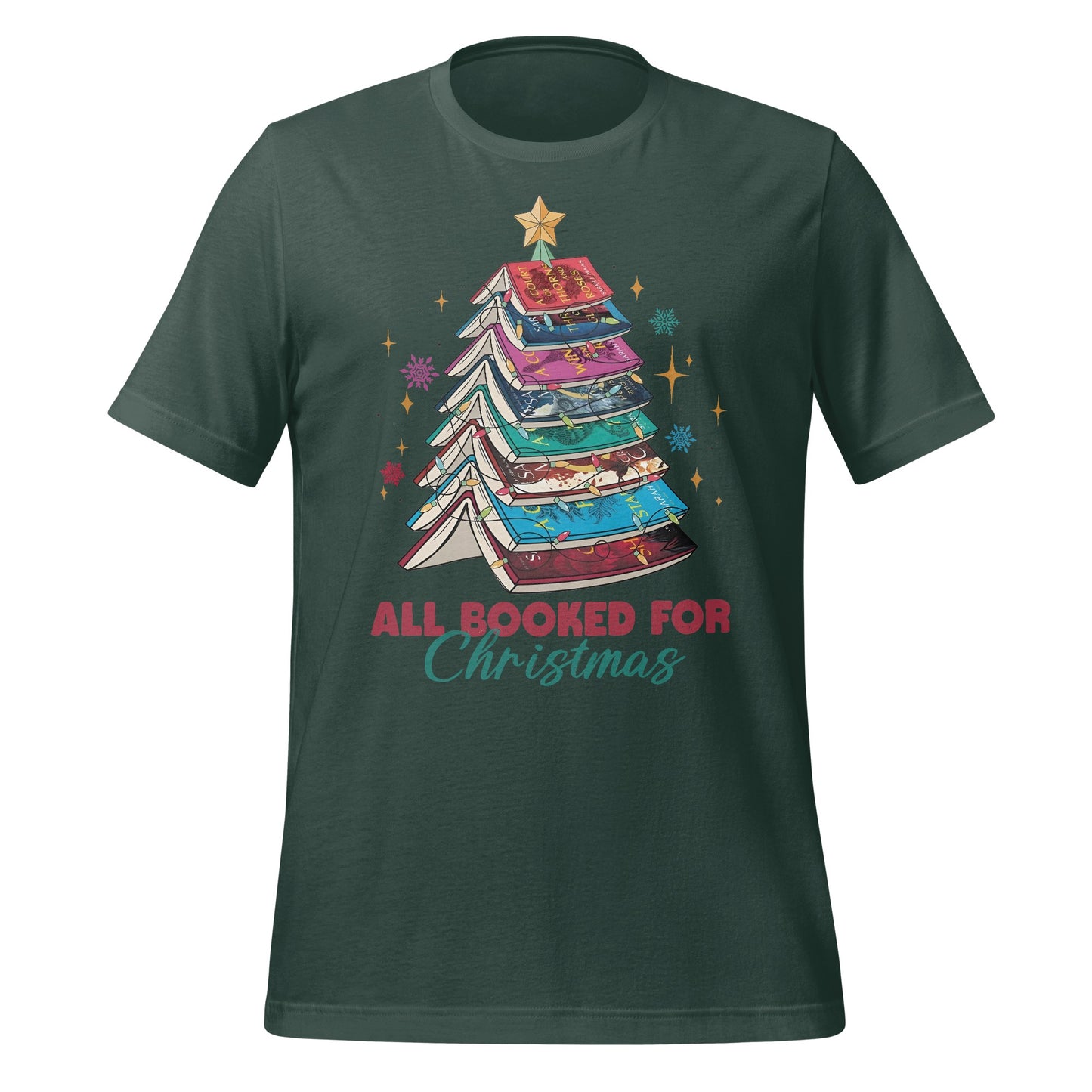 Festive All Booked for Christmas graphic T-shirt