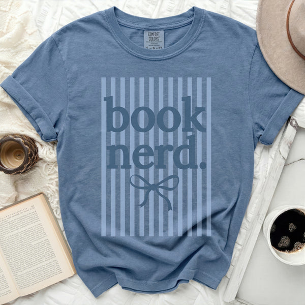 Classic Book Nerd Tee in Blue Jean