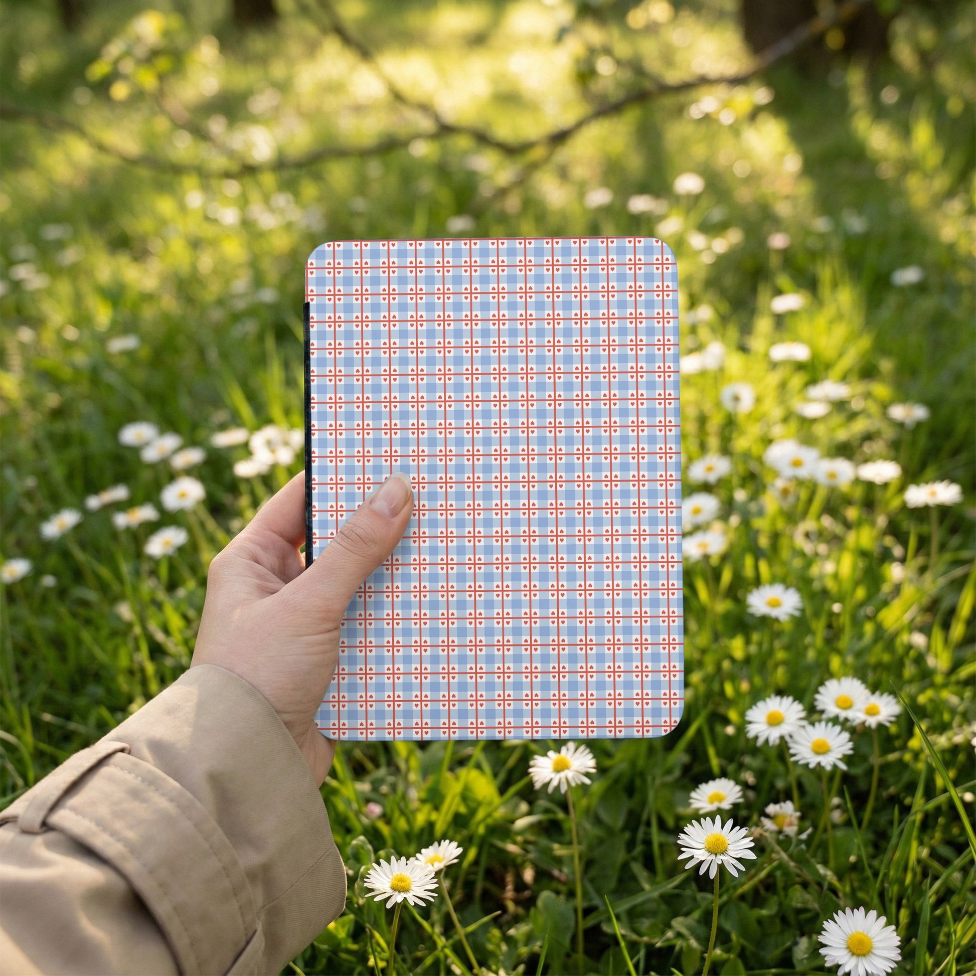 Red and Blue Geometric Pattern Tablet Case