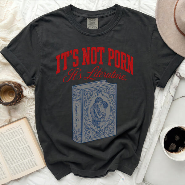 It's Literature Romance Novel Tee in Black