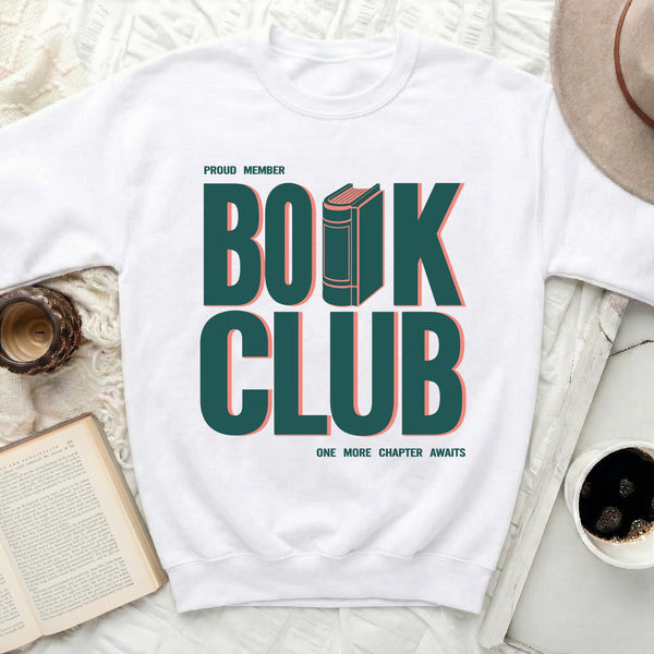 Book Club Vintage Book Print Sweatshirt in White