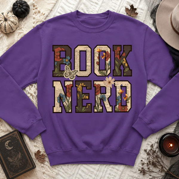 Book Nerd Sweatshirt in Purple