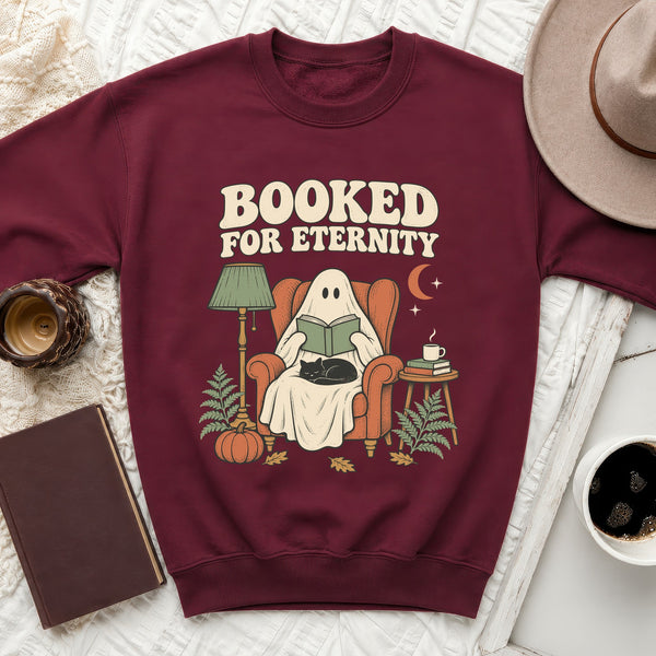 Booked For Eternity Sweatshirt in Maroon