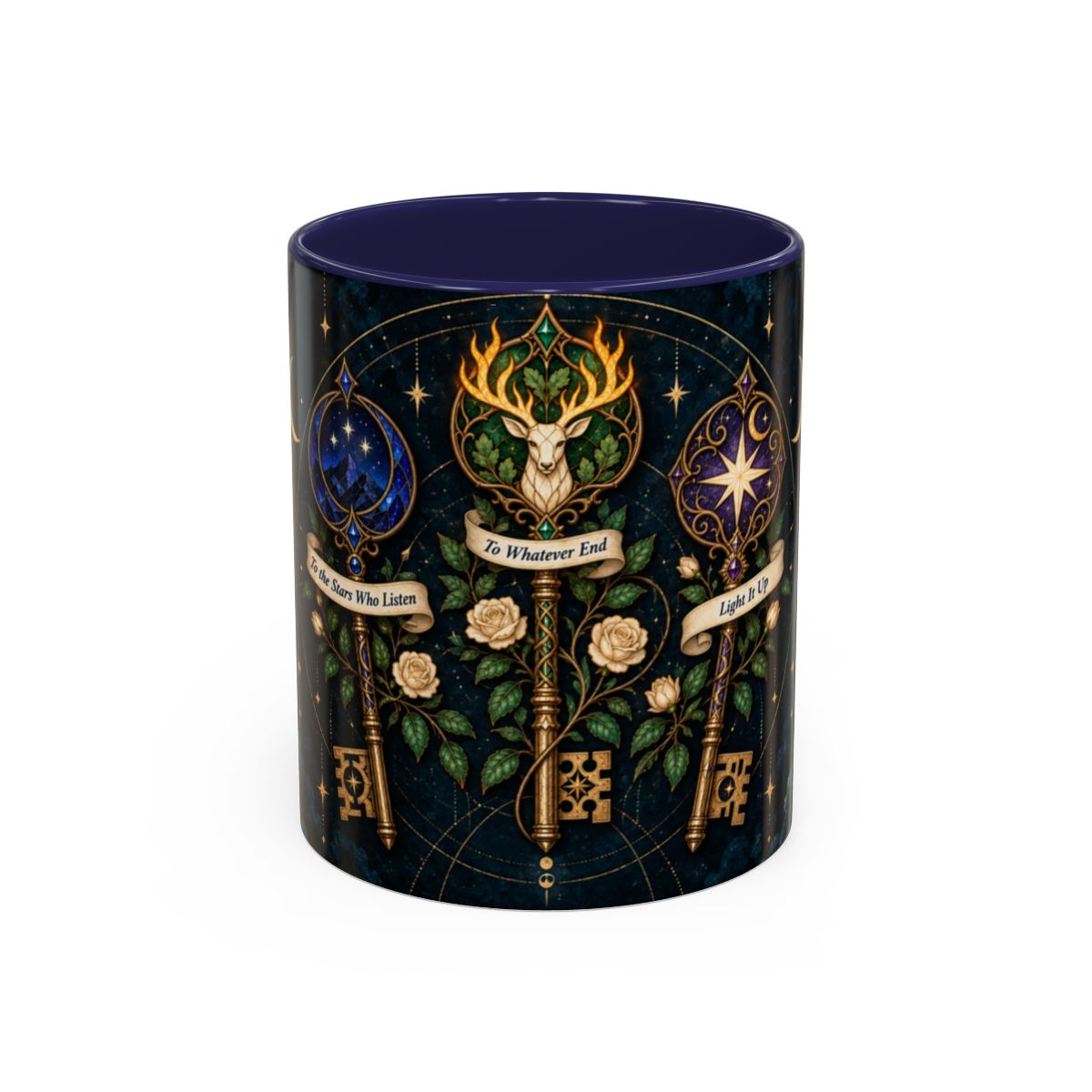 Navy mug, front