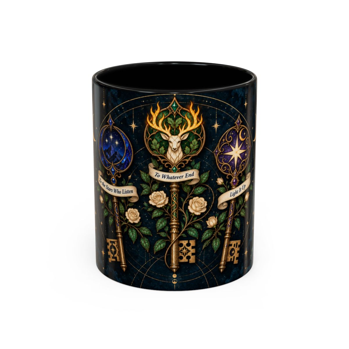 Black mug, front