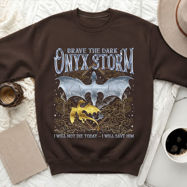 Brave The Dark Onyx Storm Sweatshirt in Dark Chocolate