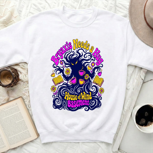 Bryaxis Needs Hugs Sweatshirt in White