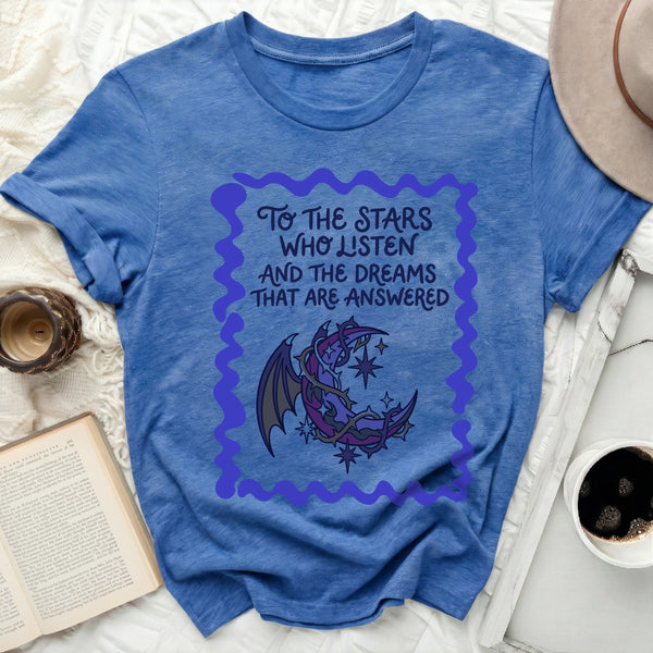 Bookish Night Court Tee in Heather True Royal