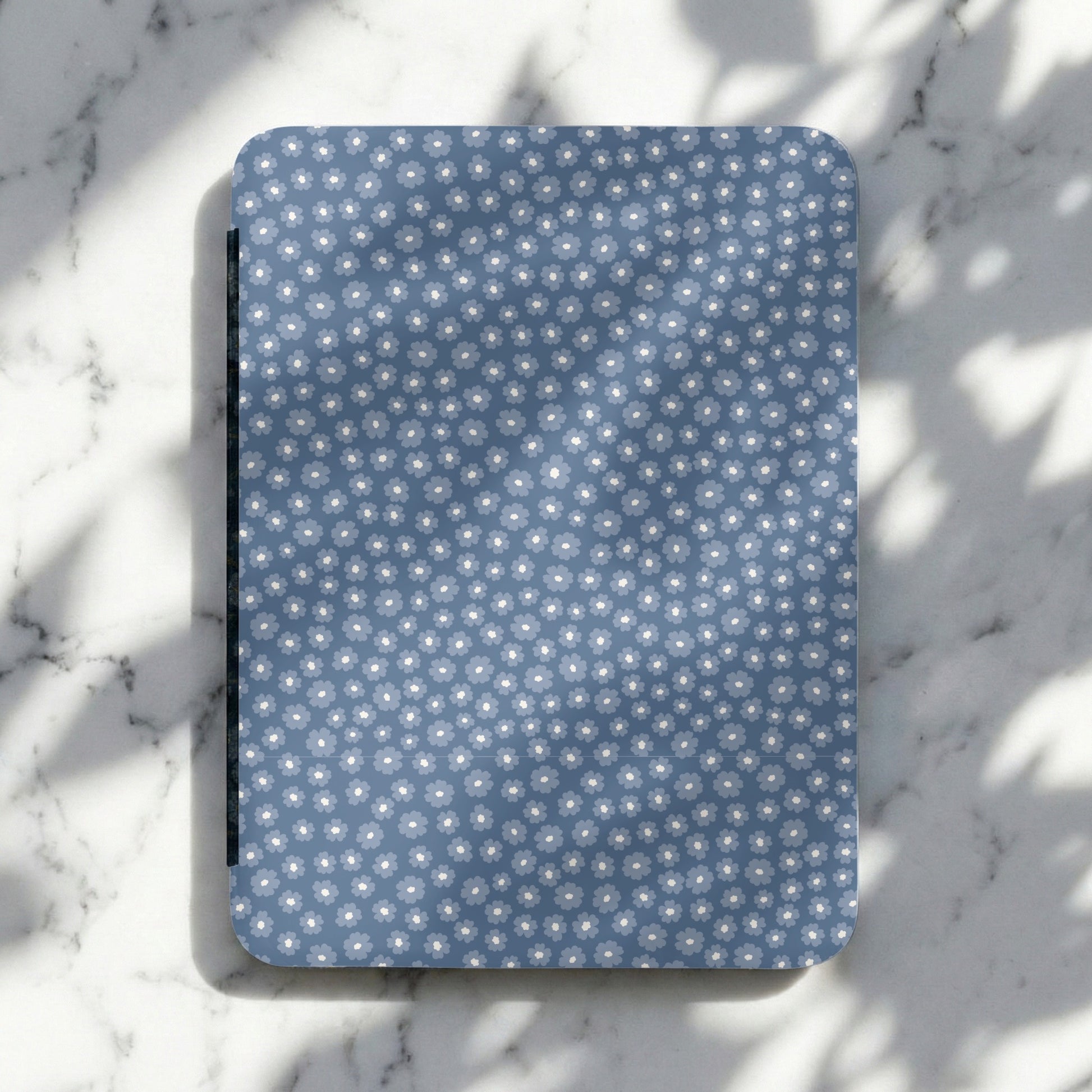 Stylish Blue Flower Pattern Design Notebook