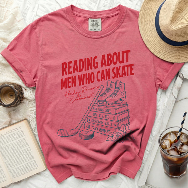 Men Who Can Skate Tee in Crunchberry