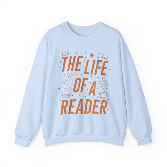 The Life of a Reader Sweatshirt with Cute Designs on Front