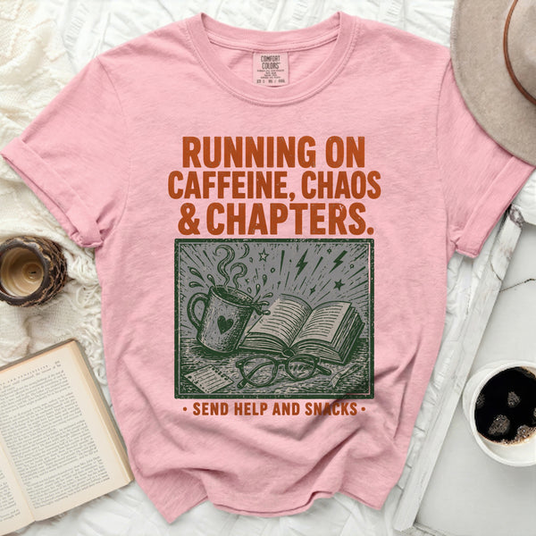 Running on Chapters Tee in Blossom