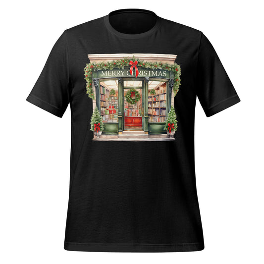 Merry Christmas Bookstore Graphic T-Shirt Product