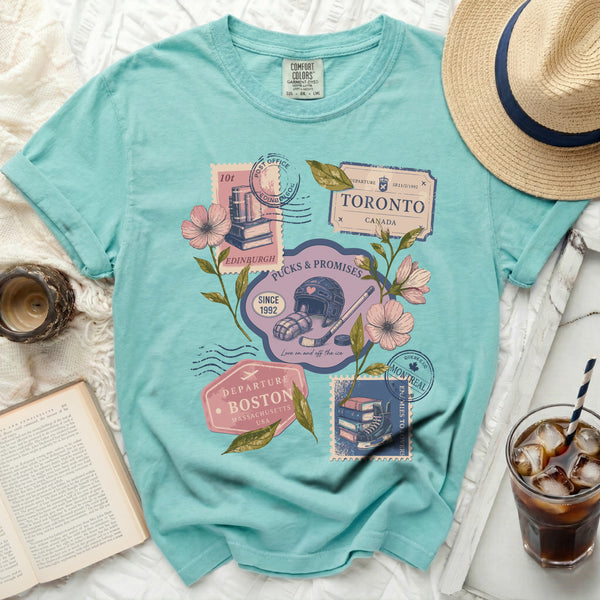 Love on & Off the Ice Tee in Island Reef