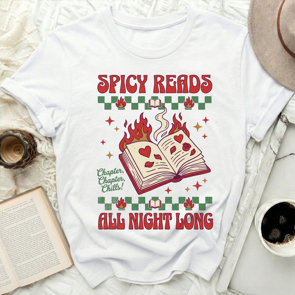 Spicy Reads Tee in White