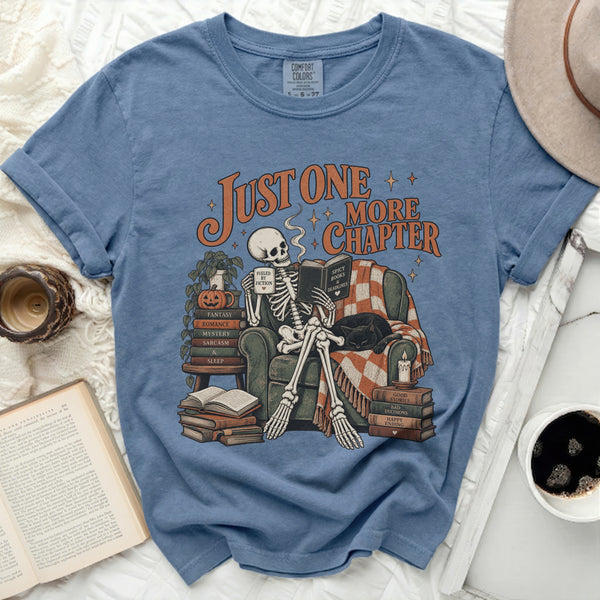 One More Chapter Book Tee in Blue Jean