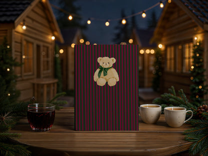 Festive Teddy Bear Journal or Planner Gift