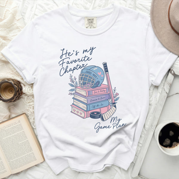 My Favorite Chapter Hockey Tee in White
