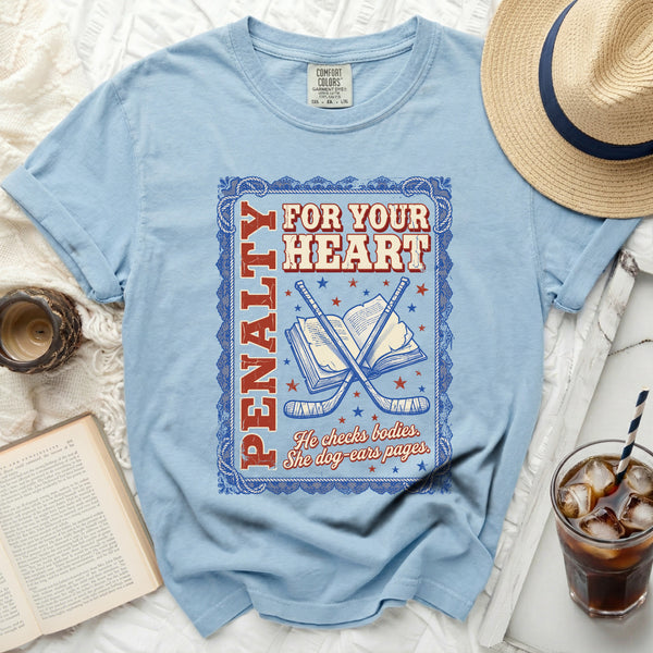 Penalty For Your Heart Tee in Chambray