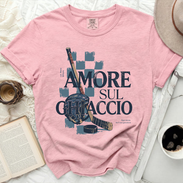 Amore Sul Ghiaccio Hockey Tee in Blossom