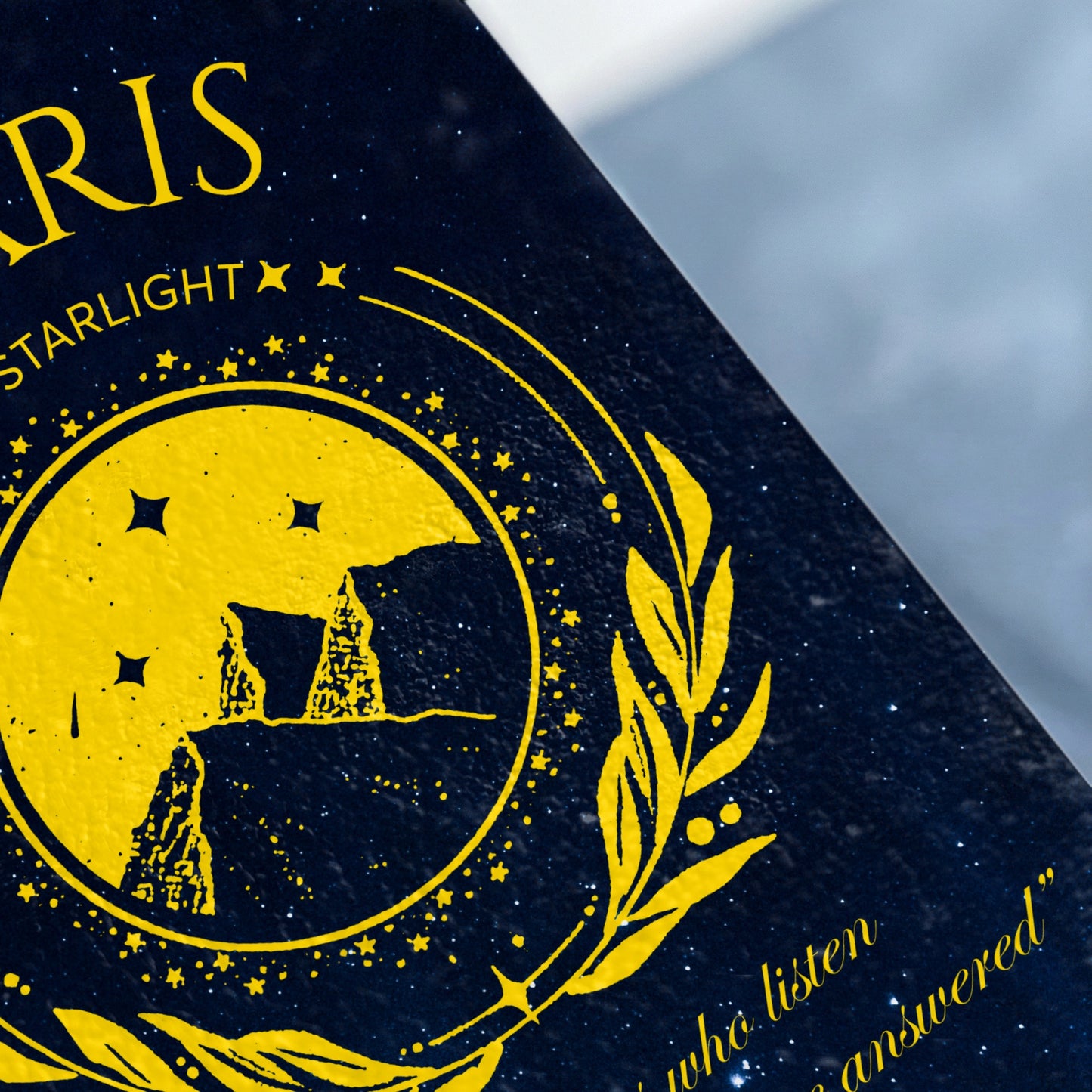 Starlight Celestial Design Moon Mountains Yellow Stars product type