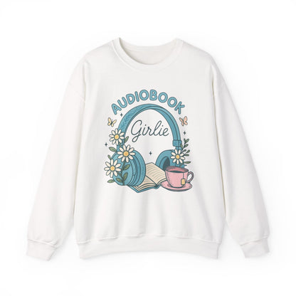 Audiobook Girlie sweatshirt with retro aesthetic design