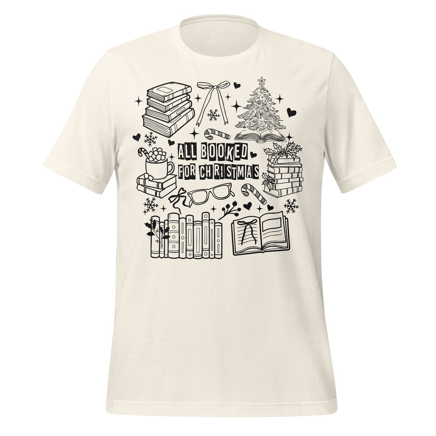 All Booked For Christmas Holiday Graphic Tee