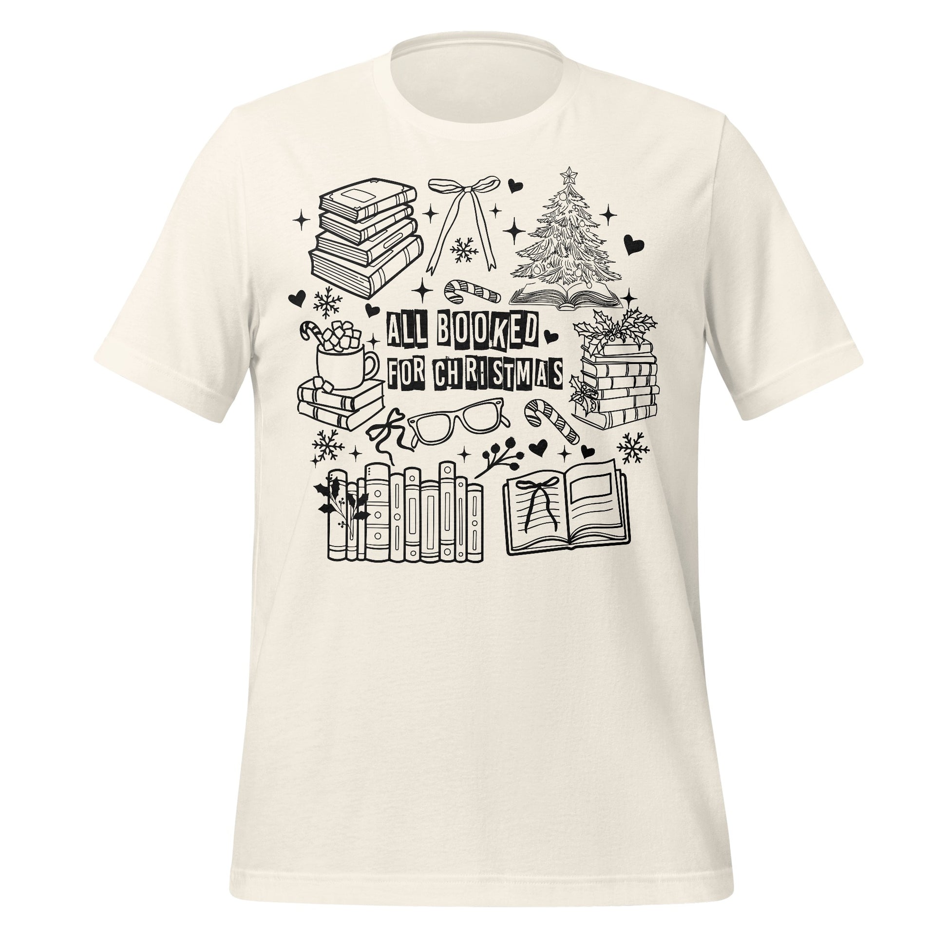 All Booked For Christmas Holiday Graphic Tee