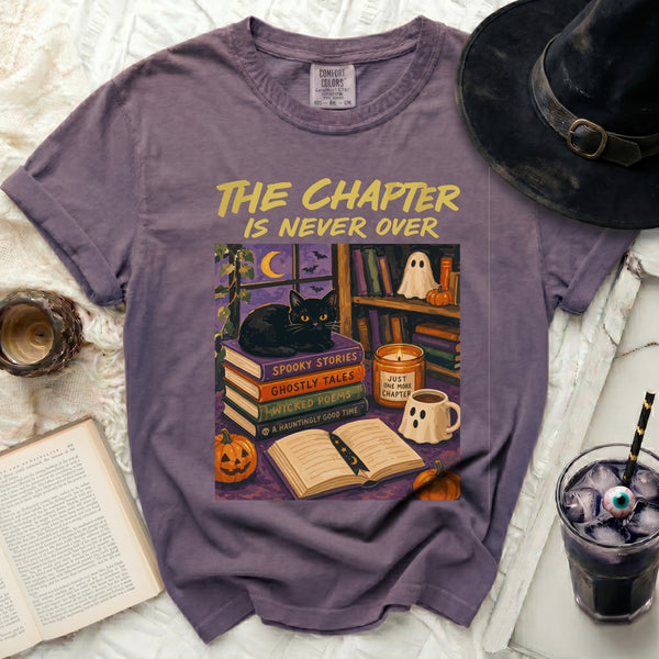 Spooky Bookish Tee in Grape