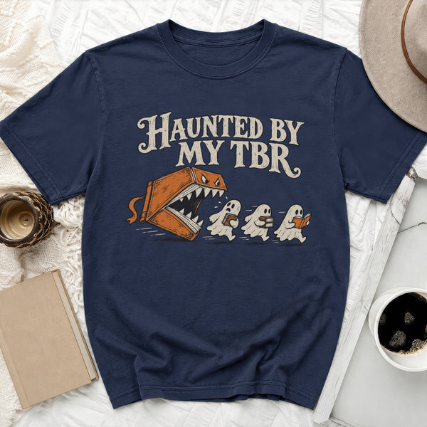 Haunted By TBR Tee in True Navy