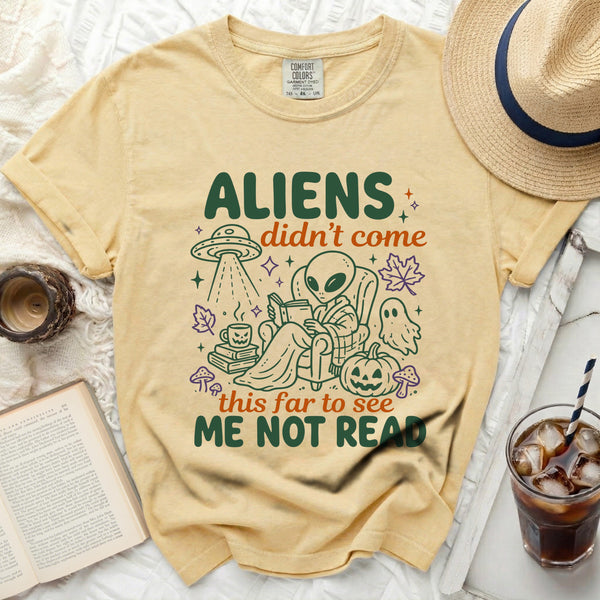 Cozy Alien Reader Tee in Butter
