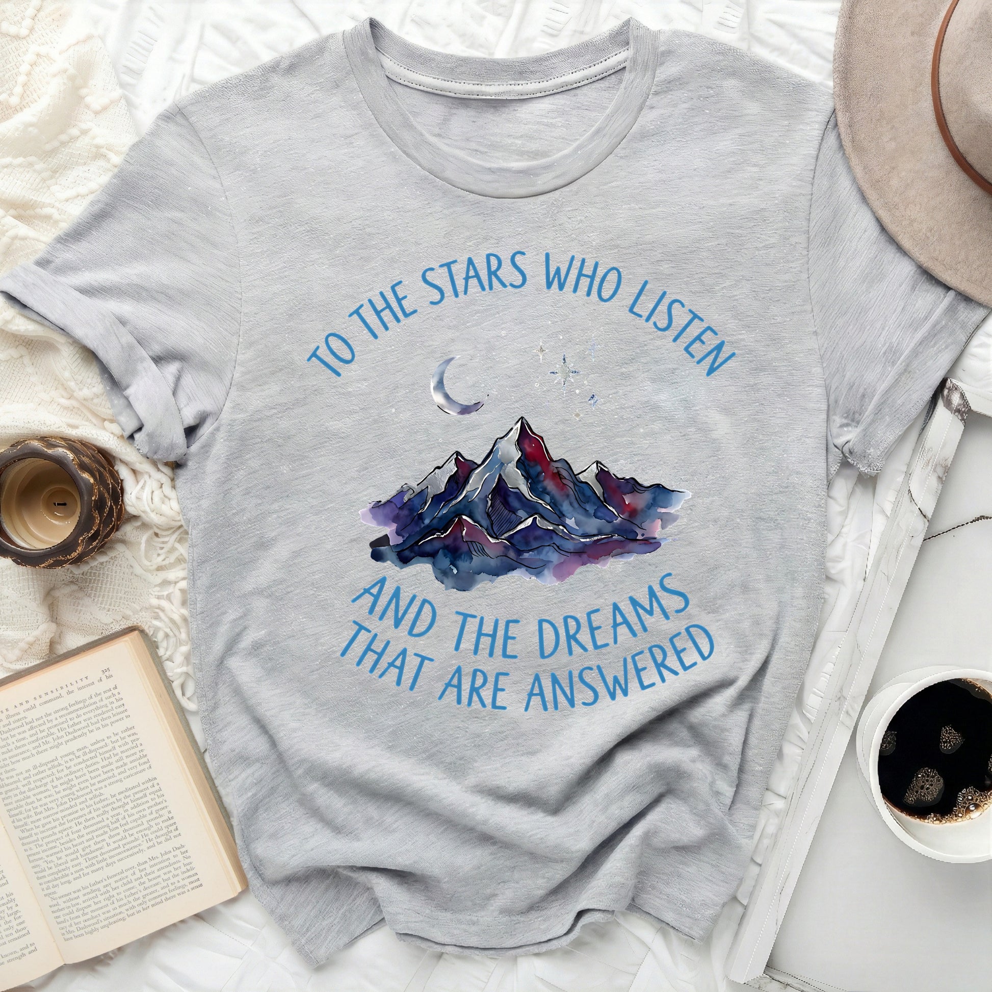 TO THE STARS WHO LISTEN AND THE DREAMS THAT ARE ANSWERED product type

Stars Listen Dreams Answered
Celestial Mountain Tee
Crescent Moon Stars
Inspirational Quote Shirt
Fantasy Lover Top
Literary Graphic Tee
Mystical Night Design
Watercolor Mountains
Sky Watcher Apparel
Dreamy Cosmos Shirt
Nature Inspired Tee
Adventure Spirit Top
Unique Graphic Shirt
Grey Tshirt Design
Unisex Celestial
Spiritual Journey
Wish Fulfillment
Magical Landscape
Motivational Shirt
Casual Wear