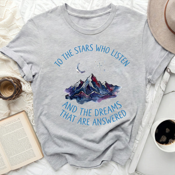 Mountain Moon Stars Tee in Athletic Heather