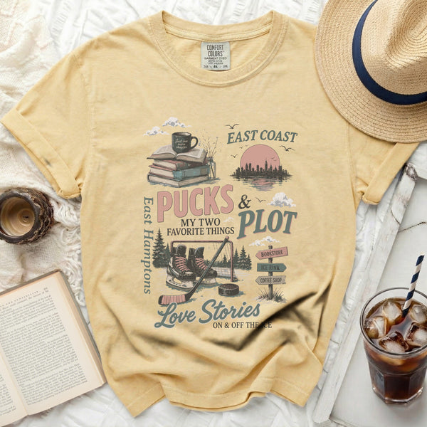 Pucks & Plot East Coast Tee in Butter