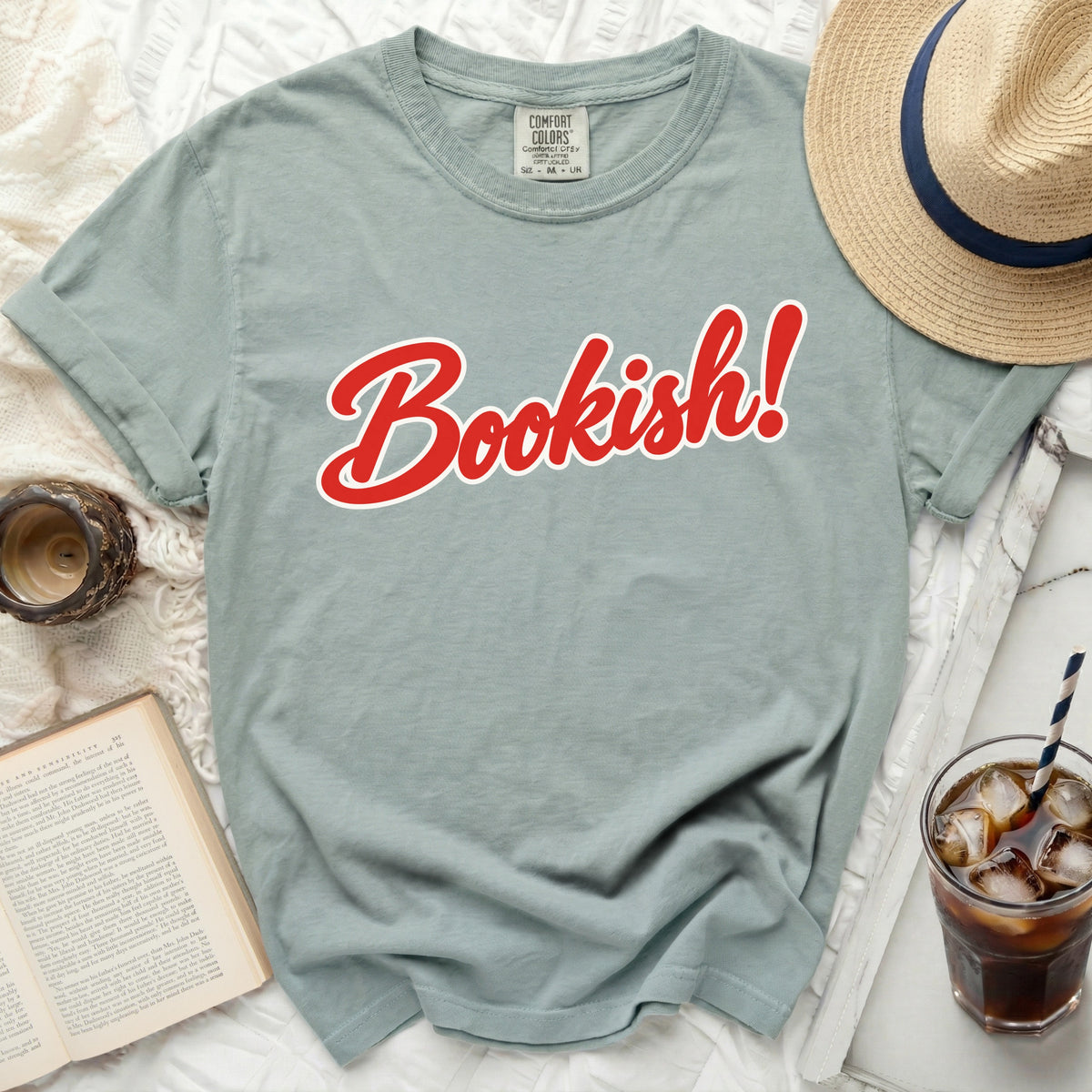 Bookish Retro Script Tee