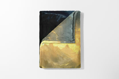 Mystical Mountain Landscape Artistic Blanket