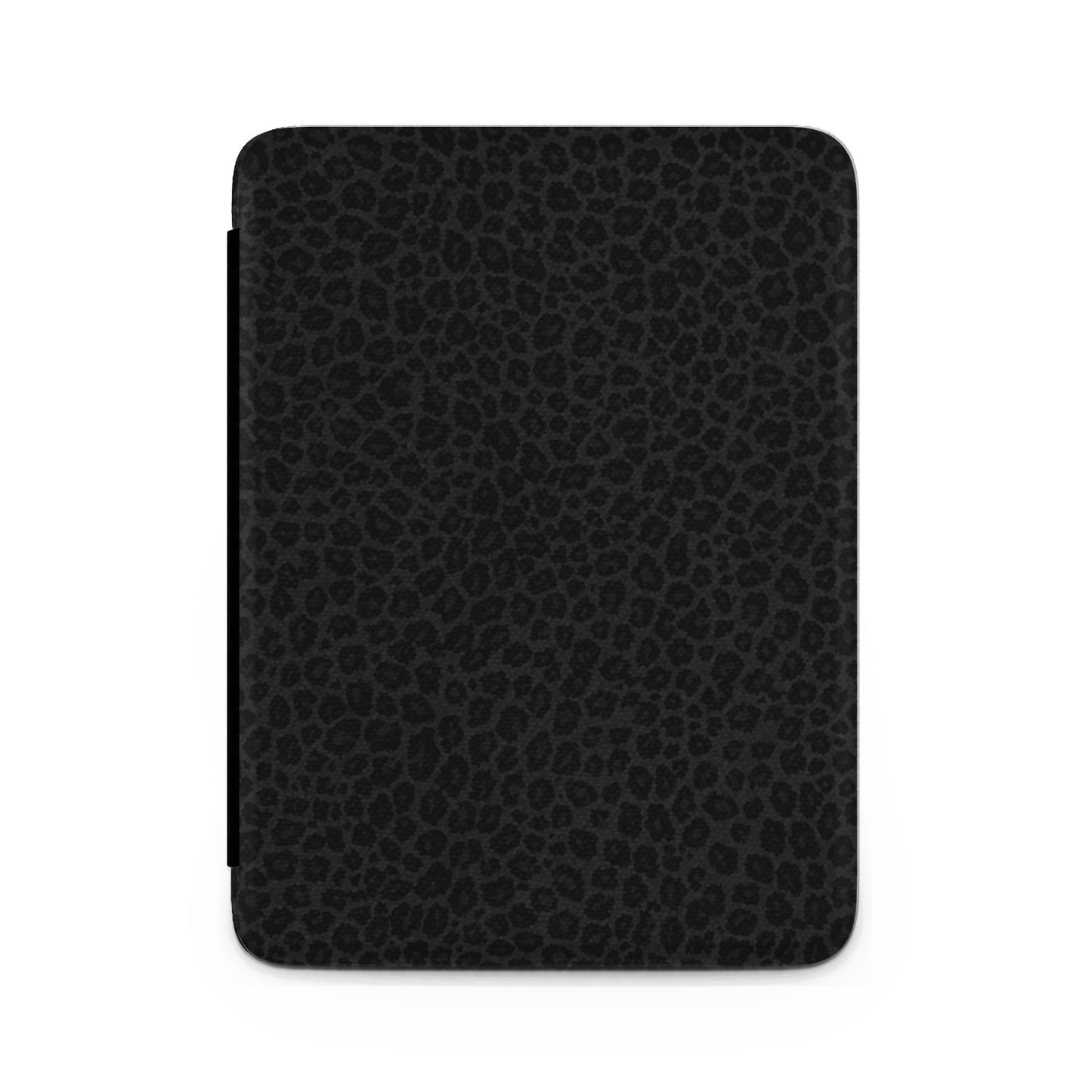 Black case with a dark leopard print pattern.