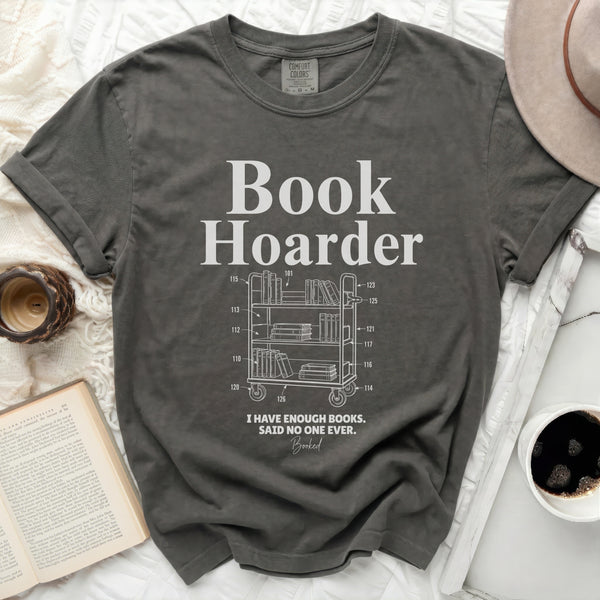Book Hoarder Tee in Pepper