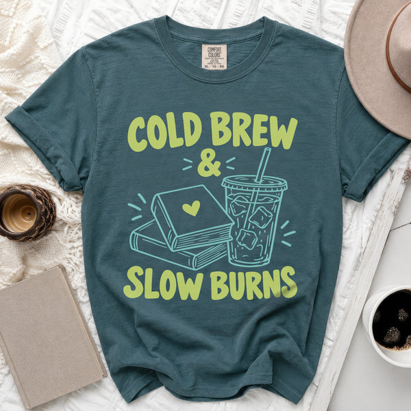 Cold Brew Slow Burns Tee in Blue Spruce