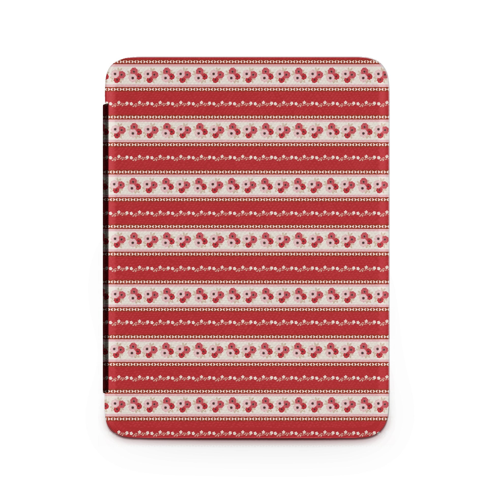 Red and White Striped Pattern Hard Case Cover