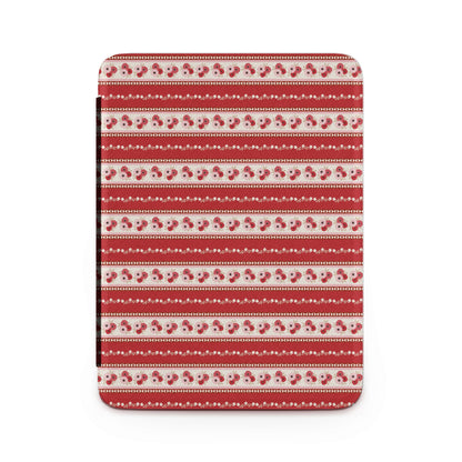 Red and White Striped Pattern Hard Case Cover