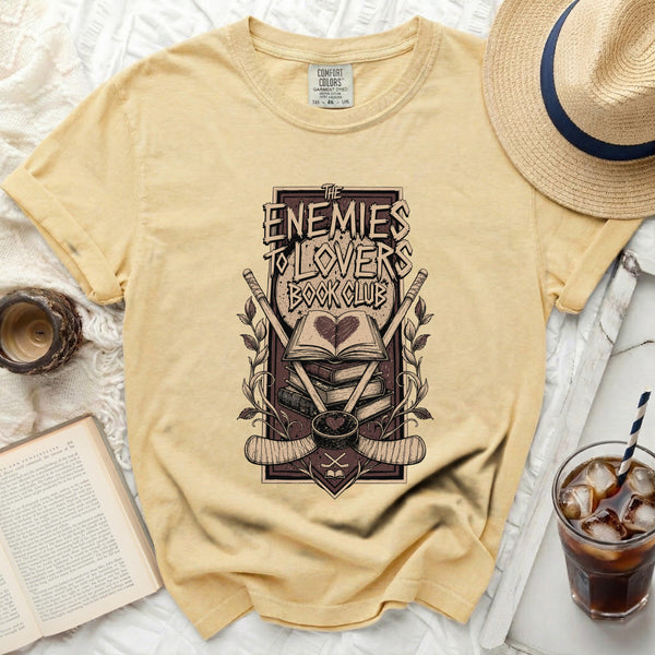 The Enemies To Lovers Book Club Tee in Butter