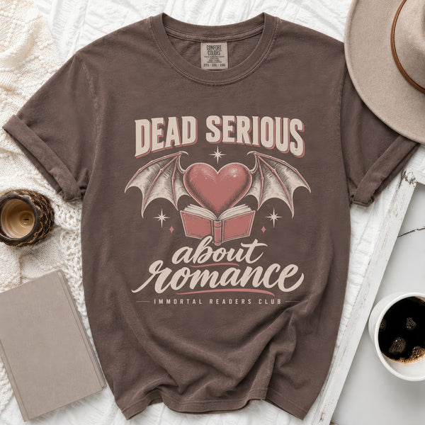 Dead Serious Romance Tee in Espresso